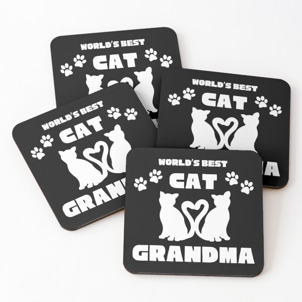 Item preview, World's Best Cat Grandma with Black Background designed and sold by tumbleweedphoto.