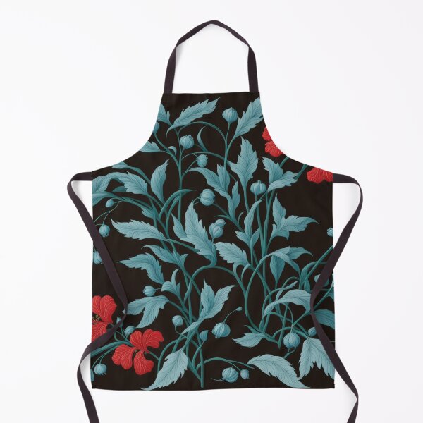 Item preview, Art Nouveau Floral Pattern Collection #1 - Red Bleeding Heart Flowers #24 designed and sold by elektronen.