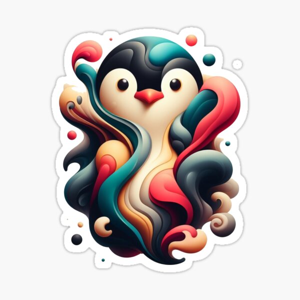 Item preview, Fluid Colorful Penguin designed and sold by Emanuel Gabrielle.