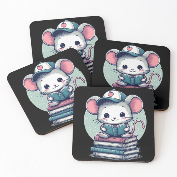 Item preview, Back to school cute mouse reading books designed and sold by Culmika.