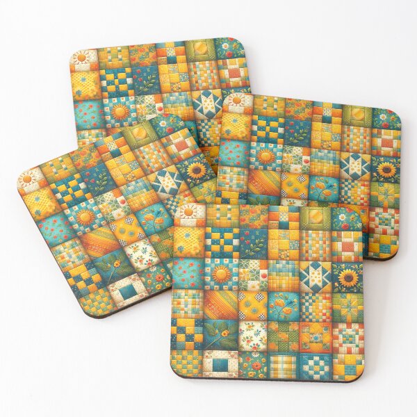 Item preview, Summer Inspired Patchwork Quilt Pattern designed and sold by PinUpPizzazz.