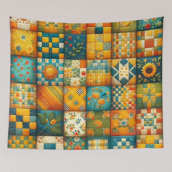 Item preview, Summer Inspired Patchwork Quilt Pattern designed and sold by PinUpPizzazz.