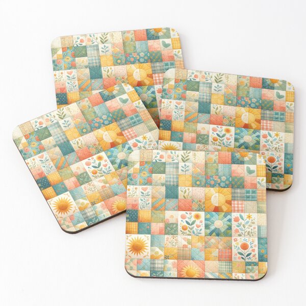 Item preview, Summer Inspired Patchwork Quilt Pattern designed and sold by PinUpPizzazz.