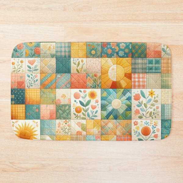 Item preview, Summer Inspired Patchwork Quilt Pattern designed and sold by PinUpPizzazz.