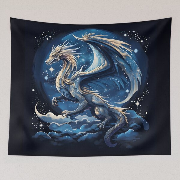 Item preview, Celestial Flight: Blue Dragon Night designed and sold by FantasyFusion.