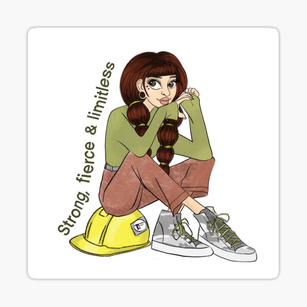 Strong fierce limitless women Sticker