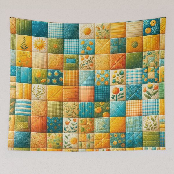 Item preview, Summer Inspired Patchwork Quilt Pattern designed and sold by PinUpPizzazz.