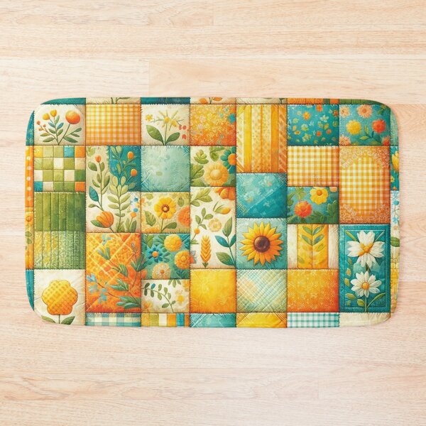 Item preview, Summer Inspired Patchwork Quilt Pattern designed and sold by PinUpPizzazz.