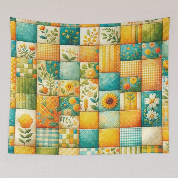 Item preview, Summer Inspired Patchwork Quilt Pattern designed and sold by PinUpPizzazz.