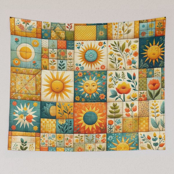 Item preview, Summer Inspired Patchwork Quilt Pattern designed and sold by PinUpPizzazz.