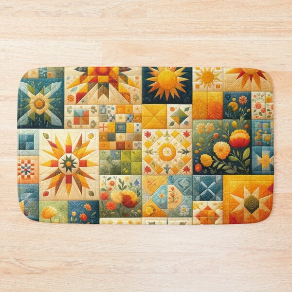 Item preview, Summer Inspired Patchwork Quilt Pattern designed and sold by PinUpPizzazz.