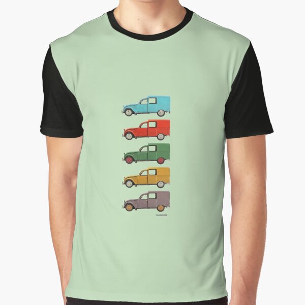 Five Cars - Citroën 2CV Fourgonnette Graphic T-Shirt