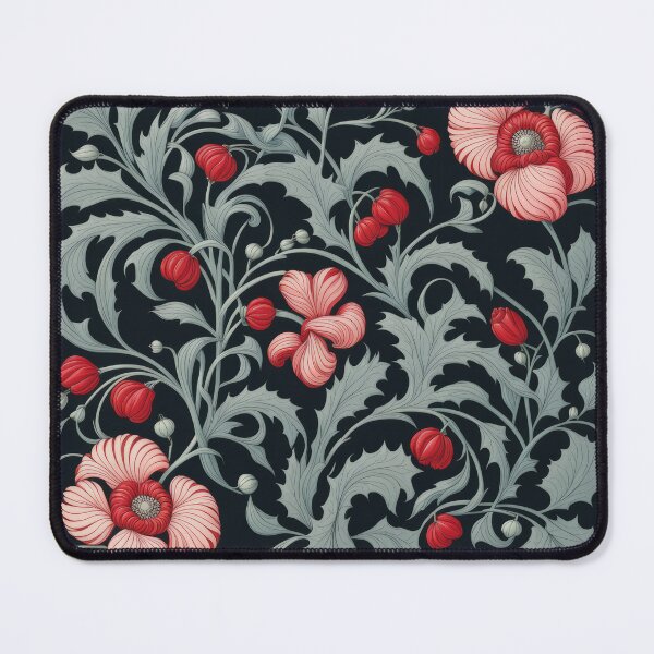 Item preview, Art Nouveau Floral Pattern Collection #1 - Red Bleeding Heart Flowers #26 designed and sold by elektronen.