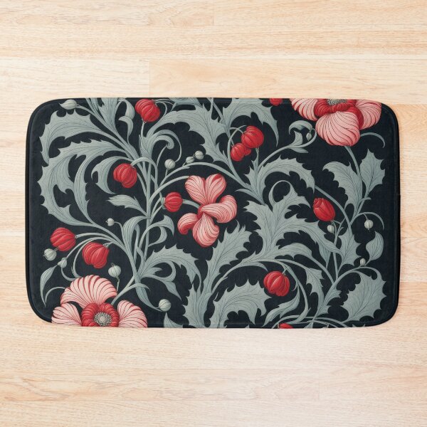 Item preview, Art Nouveau Floral Pattern Collection #1 - Red Bleeding Heart Flowers #26 designed and sold by elektronen.