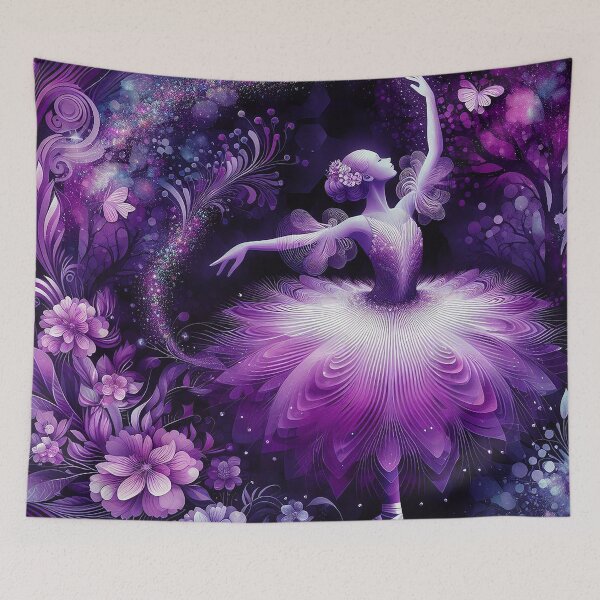 Item preview, Ballerina With Purple Glitters and Kaleidoscopes of Flowers designed and sold by Witsprings.