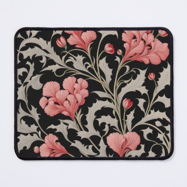 Item preview, Art Nouveau Floral Pattern Collection #1 - Red Bleeding Heart Flowers #28 designed and sold by elektronen.