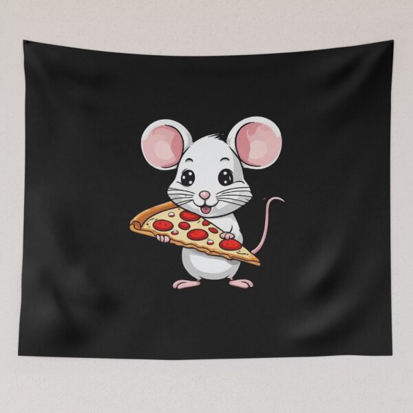 Item preview, Cute mouse with pizza designed and sold by Culmika.