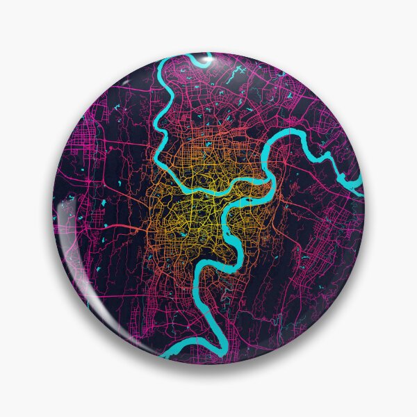 Item preview, Chongqing City Map of China - Neon designed and sold by deMAP.