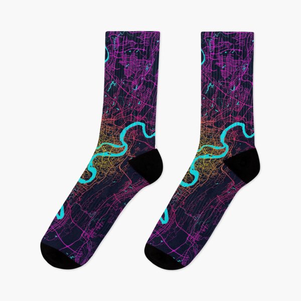 Item preview, Chongqing City Map of China - Neon designed and sold by deMAP.