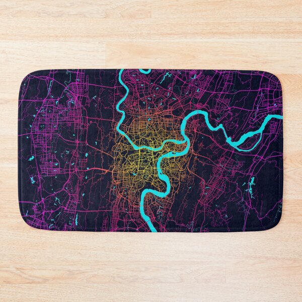 Item preview, Chongqing City Map of China - Neon designed and sold by deMAP.
