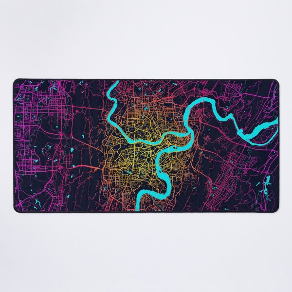 Item preview, Chongqing City Map of China - Neon designed and sold by deMAP.