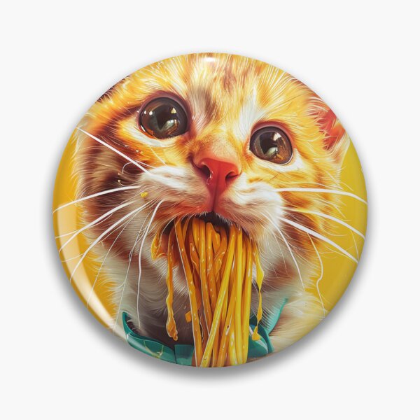Item preview, funny cute cat eats spaghetti. cat lovers designed and sold by ahmed2751989.