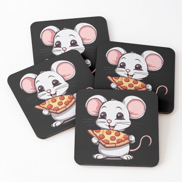 Item preview, Cute mouse with pizza designed and sold by Culmika.