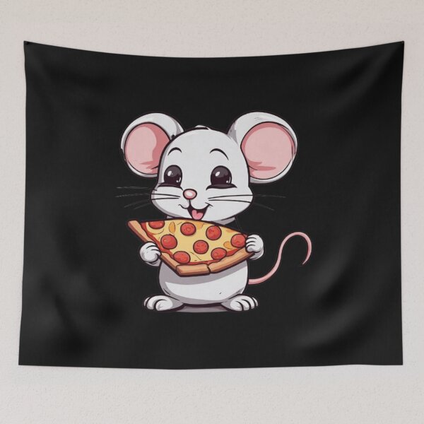 Item preview, Cute mouse with pizza designed and sold by Culmika.