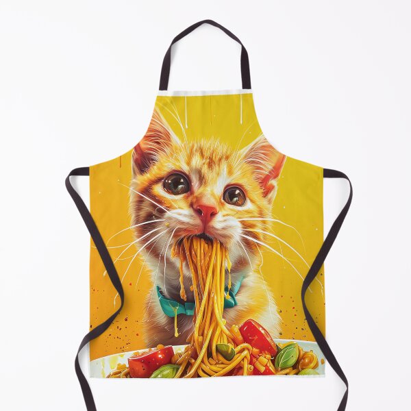 Item preview, funny cute cat eats spaghetti. cat lovers designed and sold by ahmed2751989.
