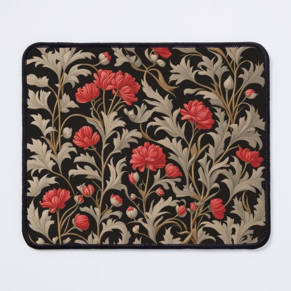 Item preview, Art Nouveau Floral Pattern Collection #1 - Red Bleeding Heart Flowers #29 designed and sold by elektronen.