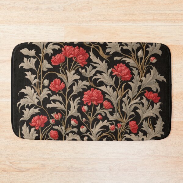 Item preview, Art Nouveau Floral Pattern Collection #1 - Red Bleeding Heart Flowers #29 designed and sold by elektronen.