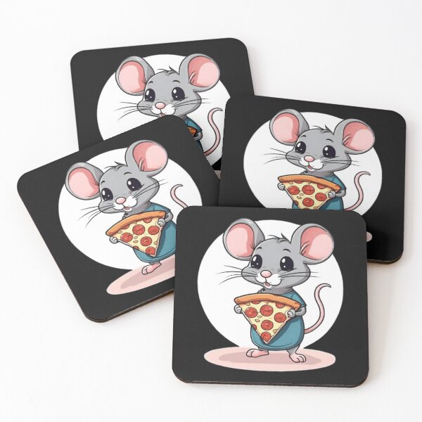 Item preview, Cute mouse with pizza designed and sold by Culmika.