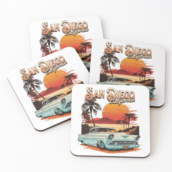 Item preview, San Diego California Beach Day Vibes and Classic Cars designed and sold by cybler.