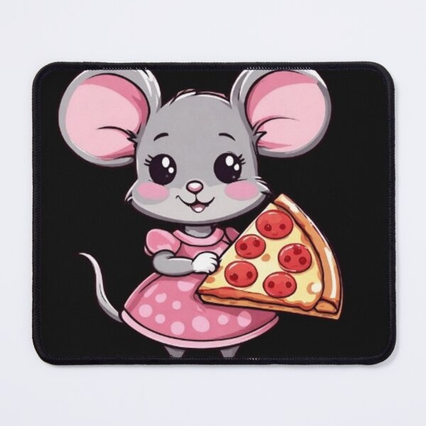 Item preview, Cute mouse with pizza designed and sold by Culmika.