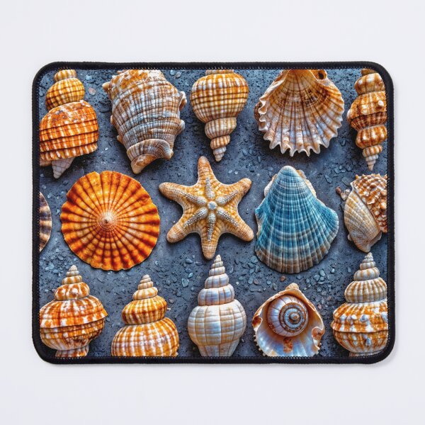 Item preview, Rows of Colorful Seashells - Jigsaw Puzzle designed and sold by jecphotography and art.