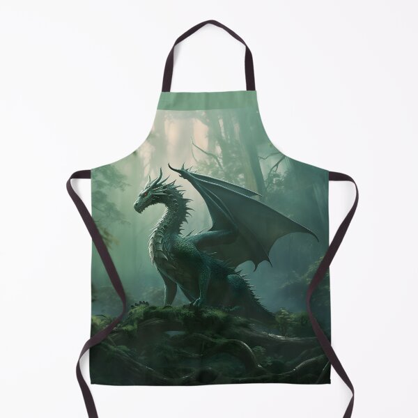 Item preview, Emerald Dragon in Misty Forest designed and sold by FantasyFusion.