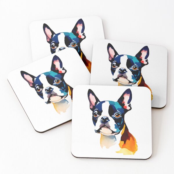 Item preview,  Boston terrier cute dog watercolor  designed and sold by Animalpetslover.