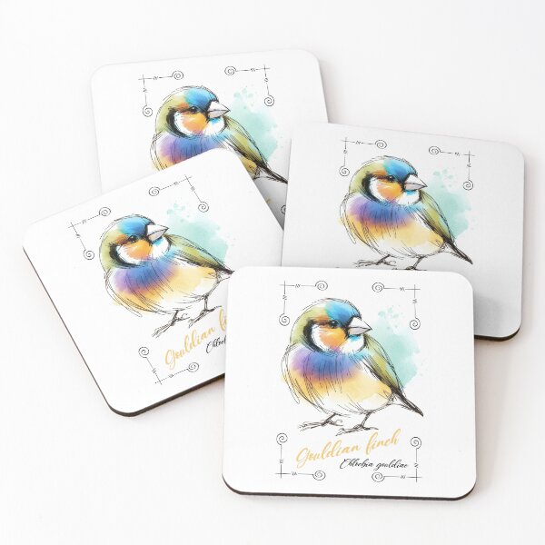 Item preview, Gouldian Finch Trading Card Design designed and sold by Phishfewd.