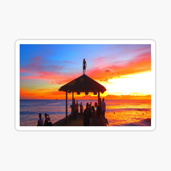 Walls at sunset Sticker