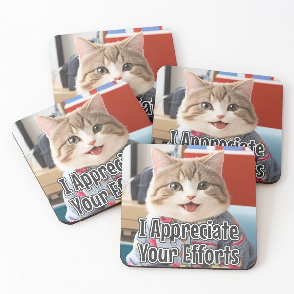 Item preview, AI-Generated Cats 02 "I appreciate your efforts" designed and sold by Cliff-Qi.