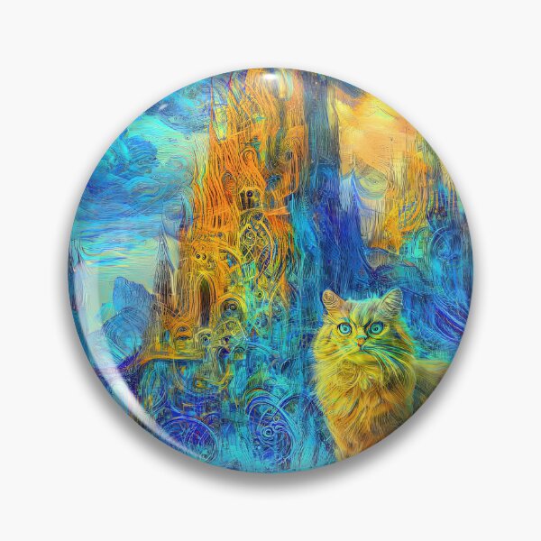 Item preview, Abstract abstraction of castle and cat. DeepDream #4725446476612 designed and sold by blackhalt.