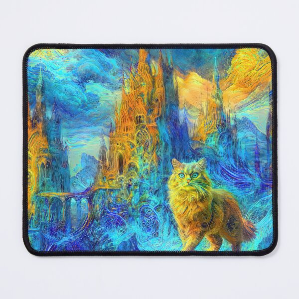 Item preview, Abstract abstraction of castle and cat. DeepDream #4725446476612 designed and sold by blackhalt.