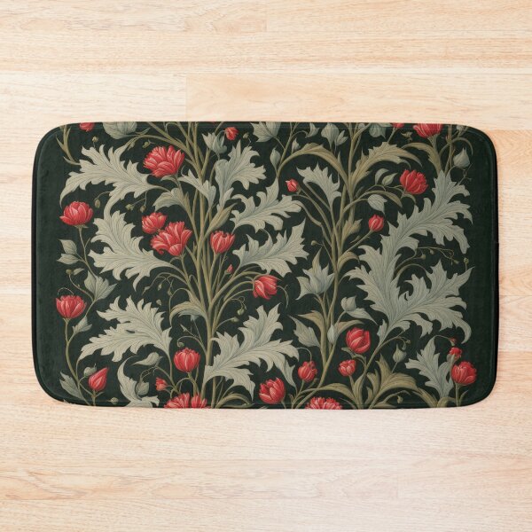 Item preview, Art Nouveau Floral Pattern Collection #1 - Red Bleeding Heart Flowers #30 designed and sold by elektronen.