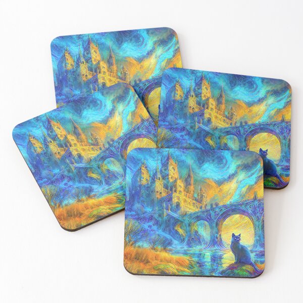 Item preview, Abstract abstraction of castle and cat. DeepDream #7292856911982 designed and sold by blackhalt.