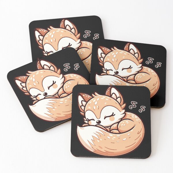 Item preview, Kawaii Sleeping Fox - Slumbering Fox Design designed and sold by DesignDoodleArt.