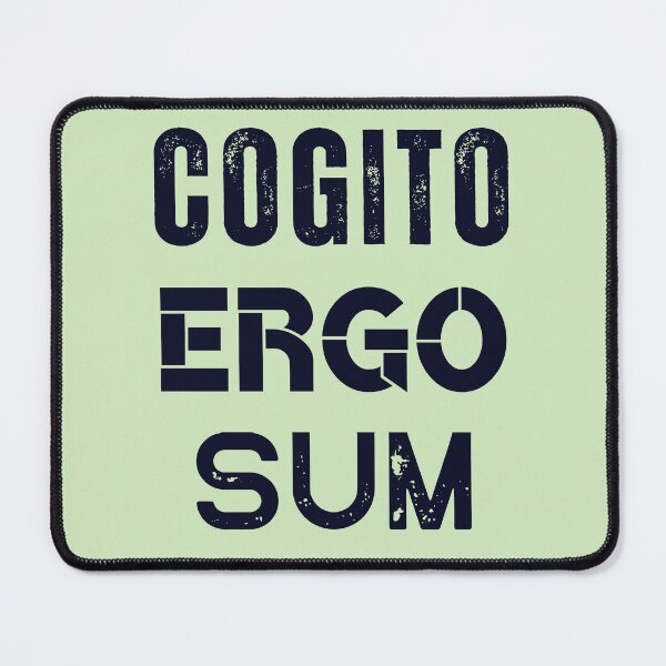 Item preview, René Descartes quote: Cogito, ergo sum (dark text) designed and sold by artbleed.