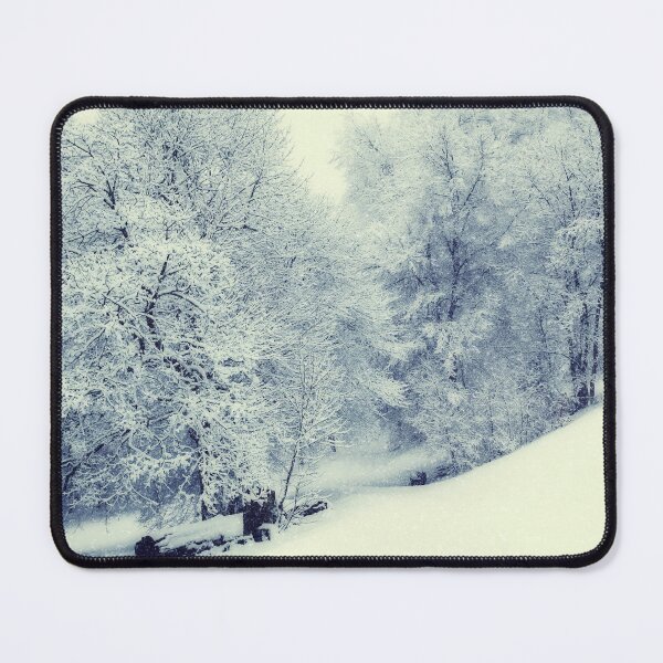 Item preview, Snow World - Forest hike on a winter day designed and sold by Dyrk Wyst Redbubble Shop.