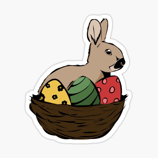 Item preview, Easter nest with bunny and eggs designed and sold by Flag75.