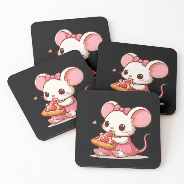 Item preview, Cute mouse with pizza designed and sold by Culmika.