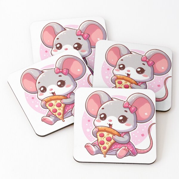 Item preview, Cute mouse with pizza designed and sold by Culmika.